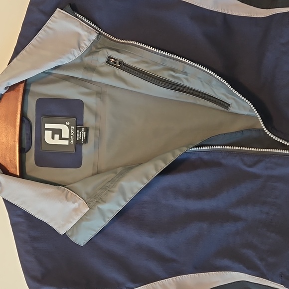 MEN'S FOOTJOY DRYJOYS NAVY GOLF JACKET SIZE SMALL - Picture 7 of 13